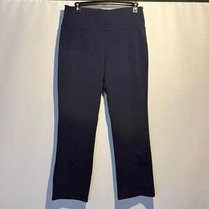 Ruby Ribbon Split Ankle Leggings, Black, Size Large